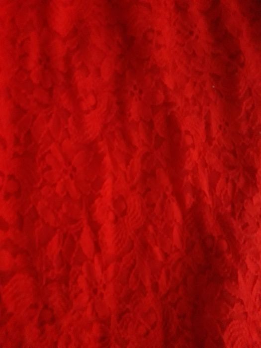 Śliczna sukienka z czerwonej koronki rozmiar xxs/ xs   32/ 34