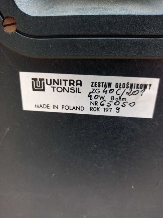 Kolumny Unitra Tonsil ZG 40 C 201