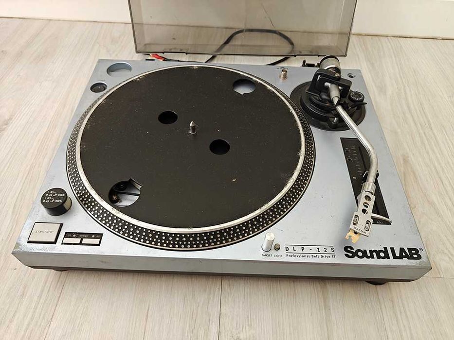 Gira-discos Sound LAB DLP-12S – Não testado, tampa rachada