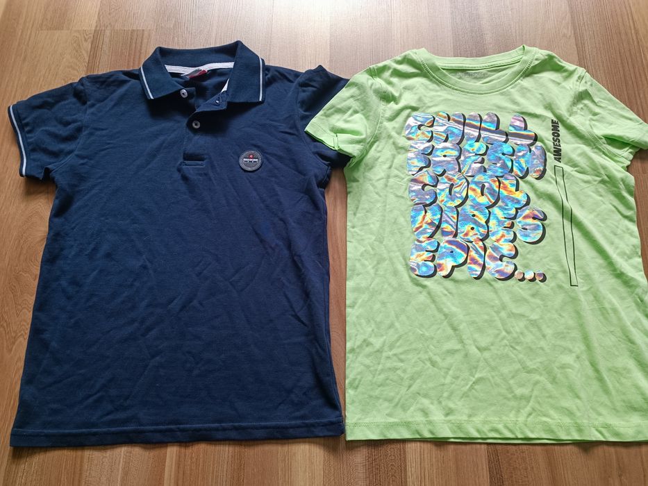 Zestaw paka ubrań r. 134 t-shirt koszulka bluza