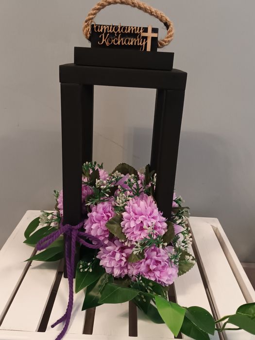 Lampion z chryzantemami