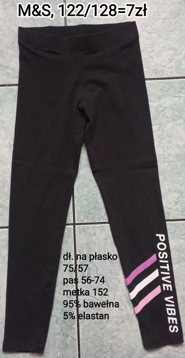 Legginsy dziewczęce M&S.