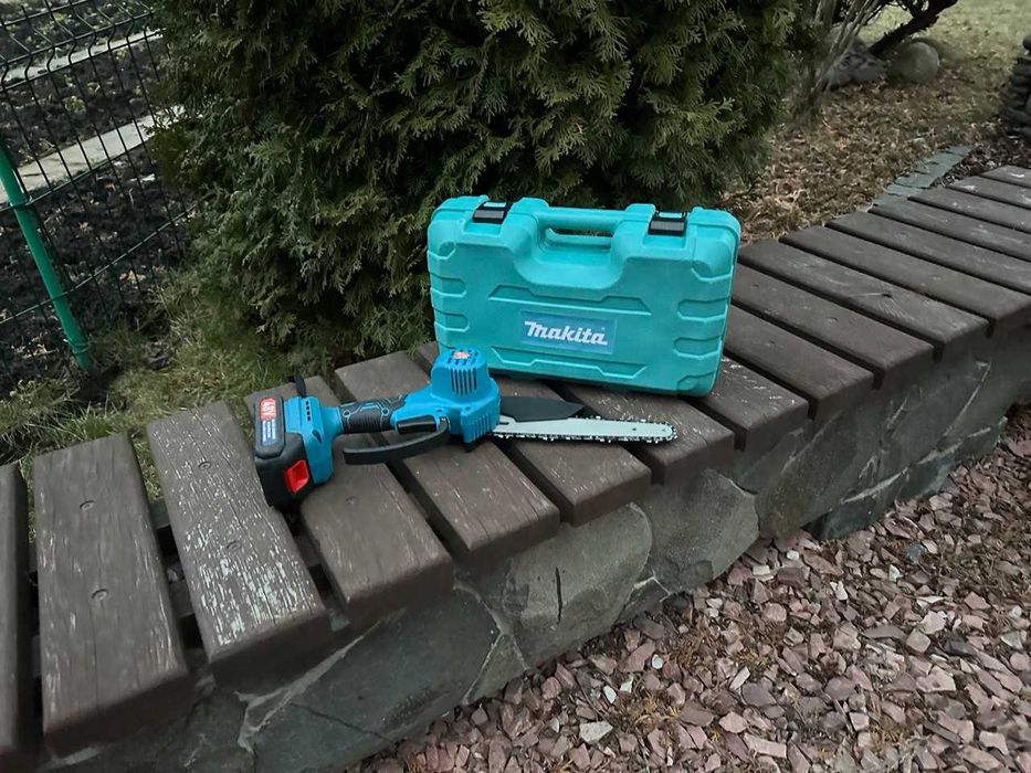 Ланцюгова пила Makita 48V. Цепная пила аккумуляторная 20см‼️ Пилка 8"