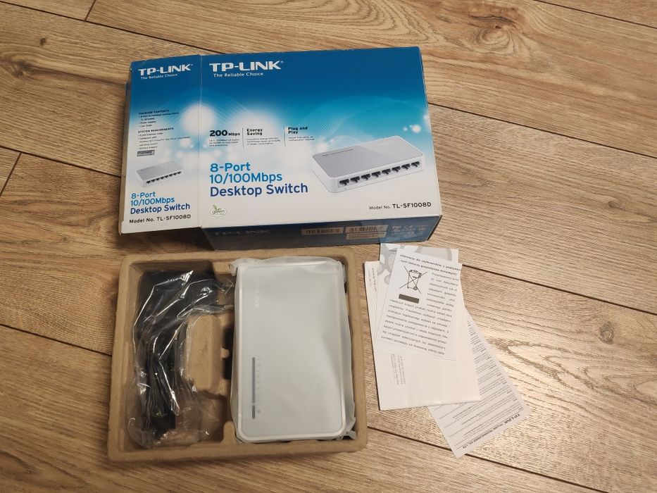 TP-Link SF 1008D switch, przełącznik 8 portowy
