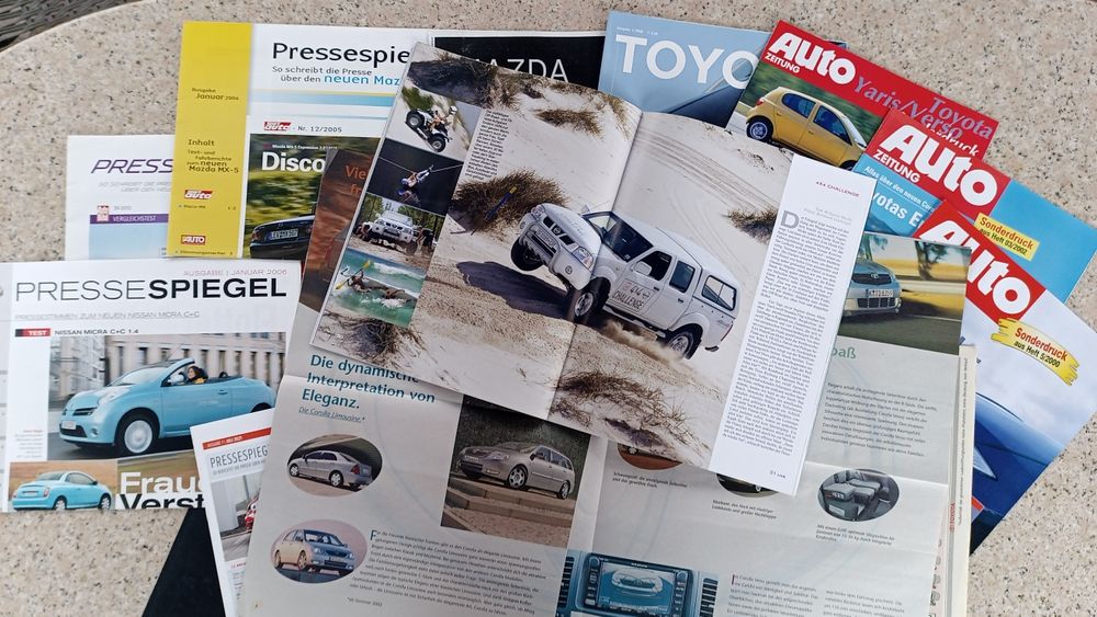 TOYOTA Magazin NISSAN Live HONDA MAZDA Pressespiegel Gazety katalogi