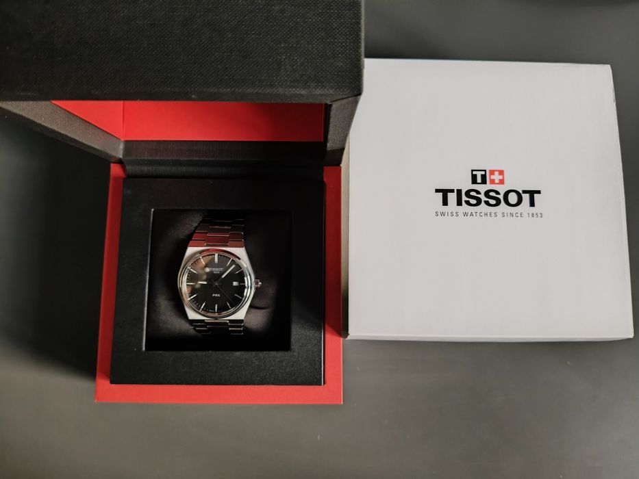 Tissot PRX 40mm “Black” - bardzo dobry, stan z pudełkiem