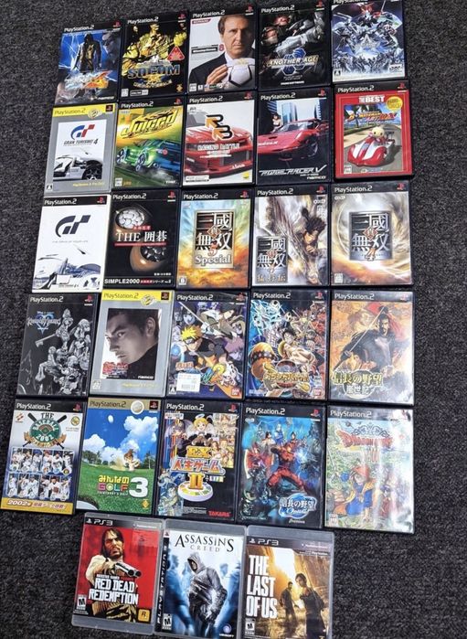 25x PS2 Jogos versão Japão + 3x PS3 versão US
