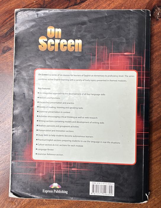 On Screen B+ angielski książka + ćwiczenia, czyste, niewypelnione