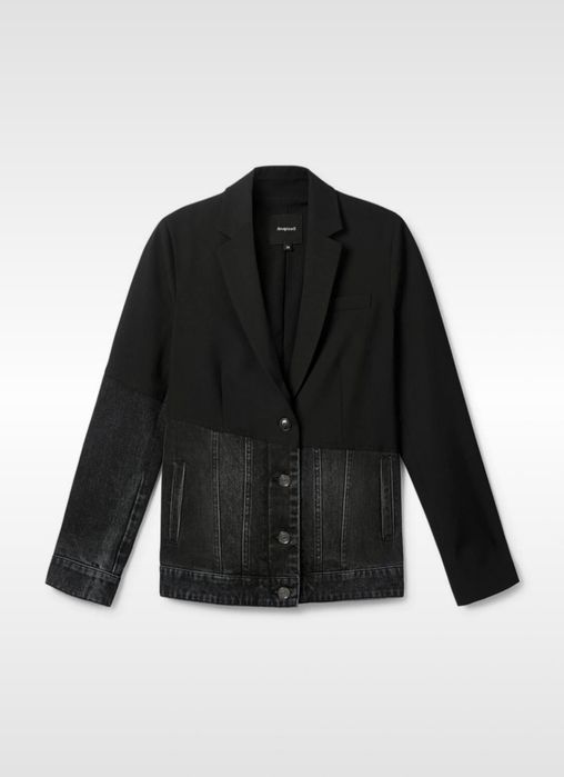 Desigual Hybrydowa Marynarka Dżinsowa - Black - 56