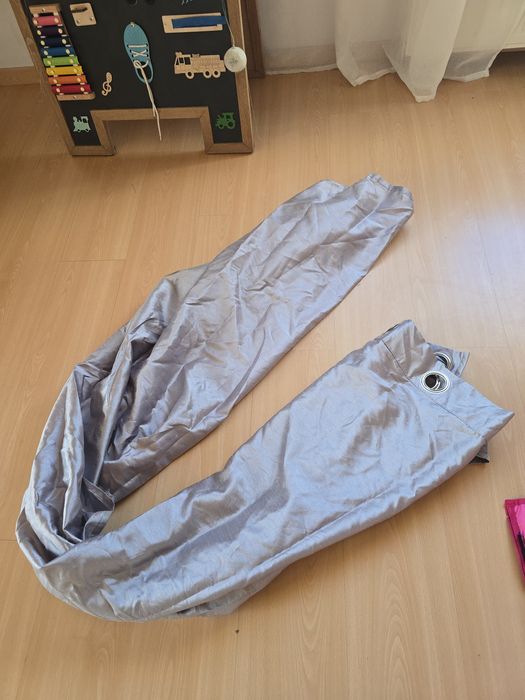 Zasłony srebrne 130x220 2 sztuki