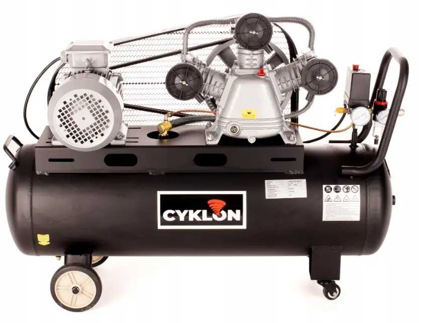 Масляний компресор Cyklon 100 л, 4200 Вт, 670 л/хв, ремінний