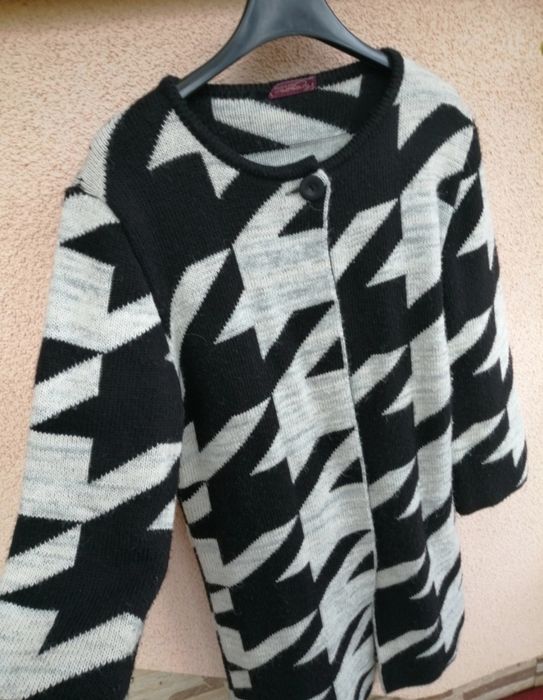 sweter kardigam S 36 10% wełna 5% alpaka zapinany jesień zima