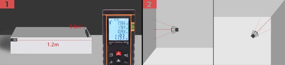 KRAFT&DELE Dalmierz Laserowy Cyfrowy Miernik Odległości 40m KD10405