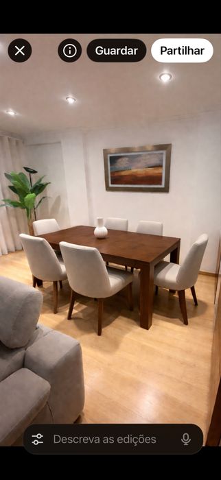 Vendo mesa de jantar extensivel + 4 cadeiras