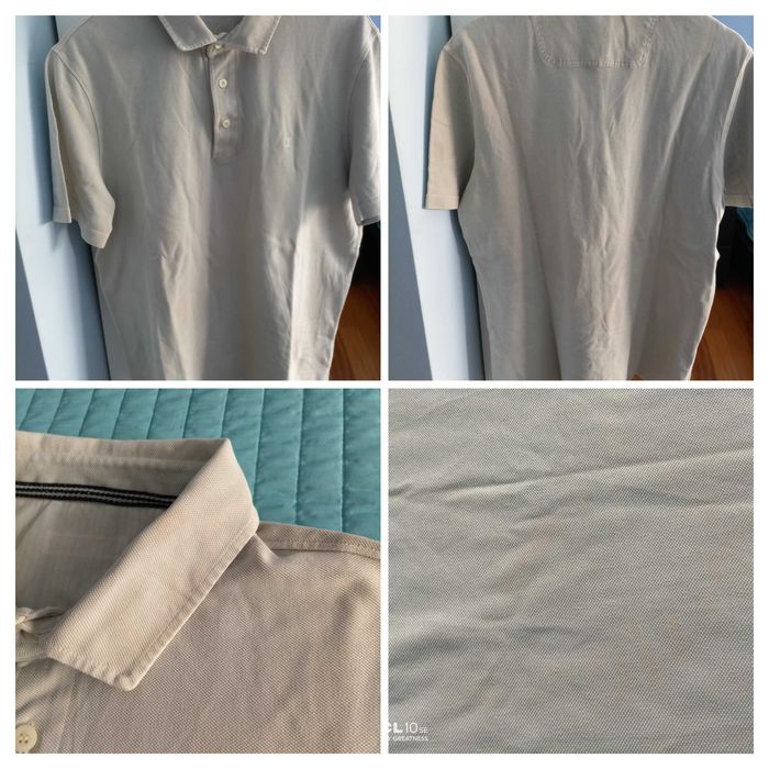 Polo bege para homem