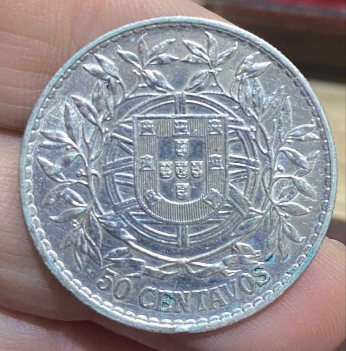 Moeda 1538 - 50 Centavos 1916 Prata