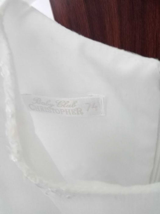 Śliczna sukienka na chrzest 74 cm Christopher