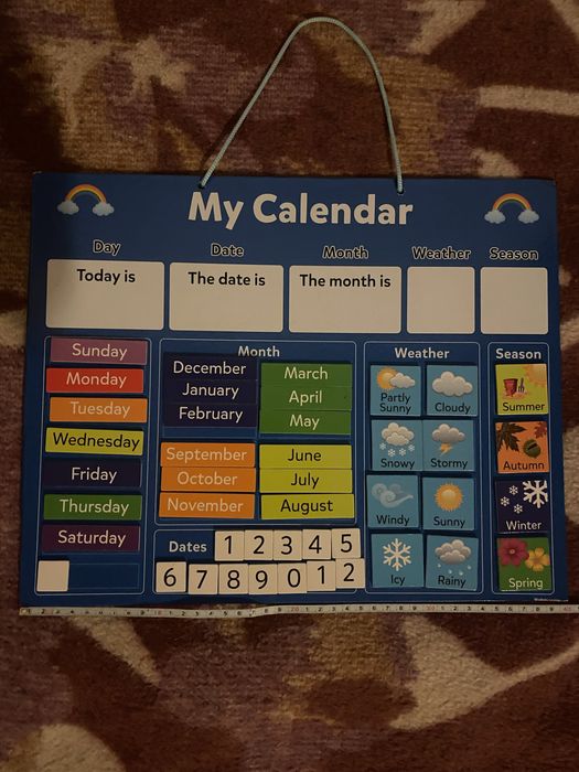 Календар погоди на англійській мові