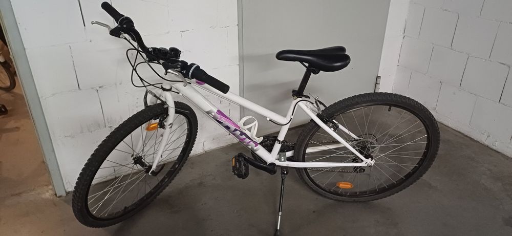 Rower BTWIN biało fioletowy 26''