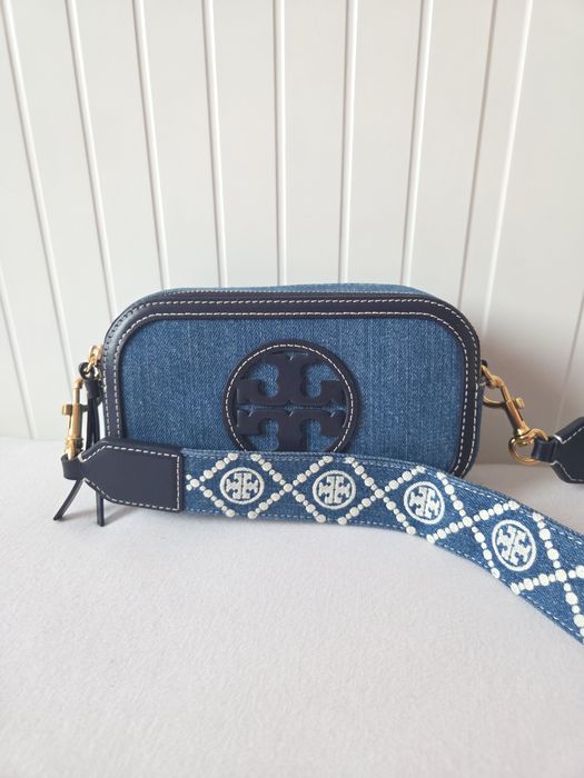 Torebka Tory Burch Mini Miller denim jeansowa