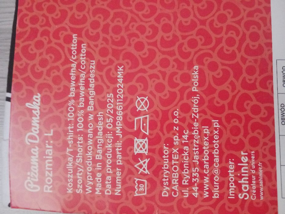 Piżama Hello Kitty rozm. L / NOWA