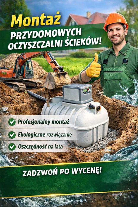 Montaż Sprzedaż Przydomowe oczyszczalnie Ścieków