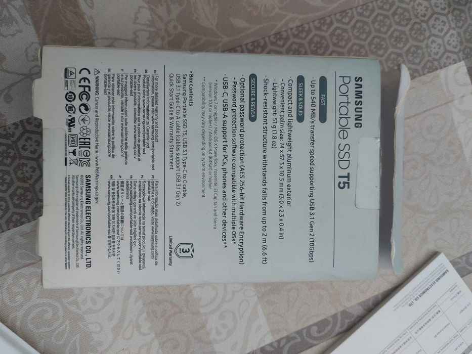 Disco externo ssd samsung 500 GB