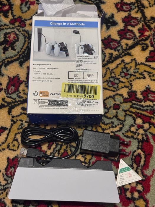 Док-станція для зарядки 2 геймпадів PS5 (DualSense)