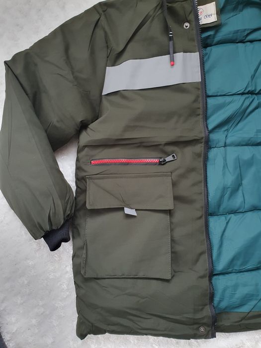 Нова тепла куртка пуфер для хлопця розмір 158-164 колір ХАКІ