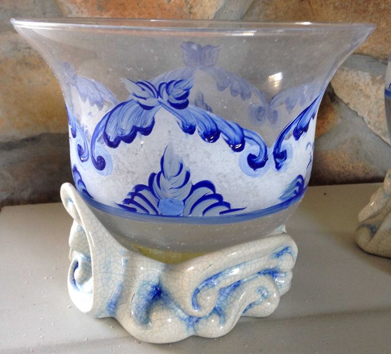 Peças decorativas antigas, jarra e vaso