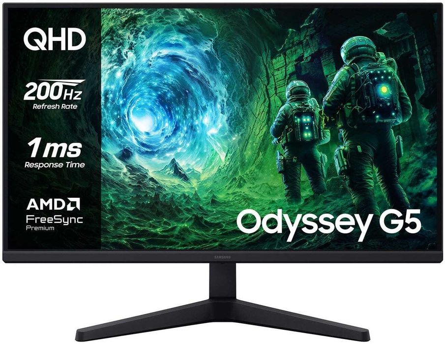 Monitor Samsung Odyssey G5 27" QHD IPS 200Hz Gwarancja STAN IDEALNY komplet