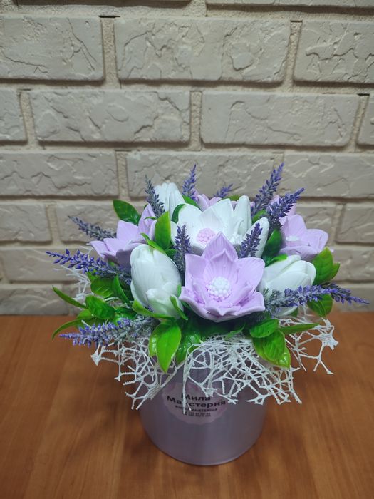 Мило ручної роботи (букет з квітів мила)