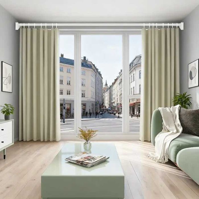 Regulowany teleskopowy pręt do zasłon – montaż bez wiercenia 1,6-2,5m