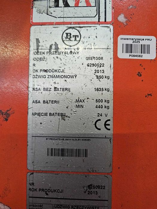 Toyota BT OME100M wózek widłowy podnośnik winda podest  4,75m 2013