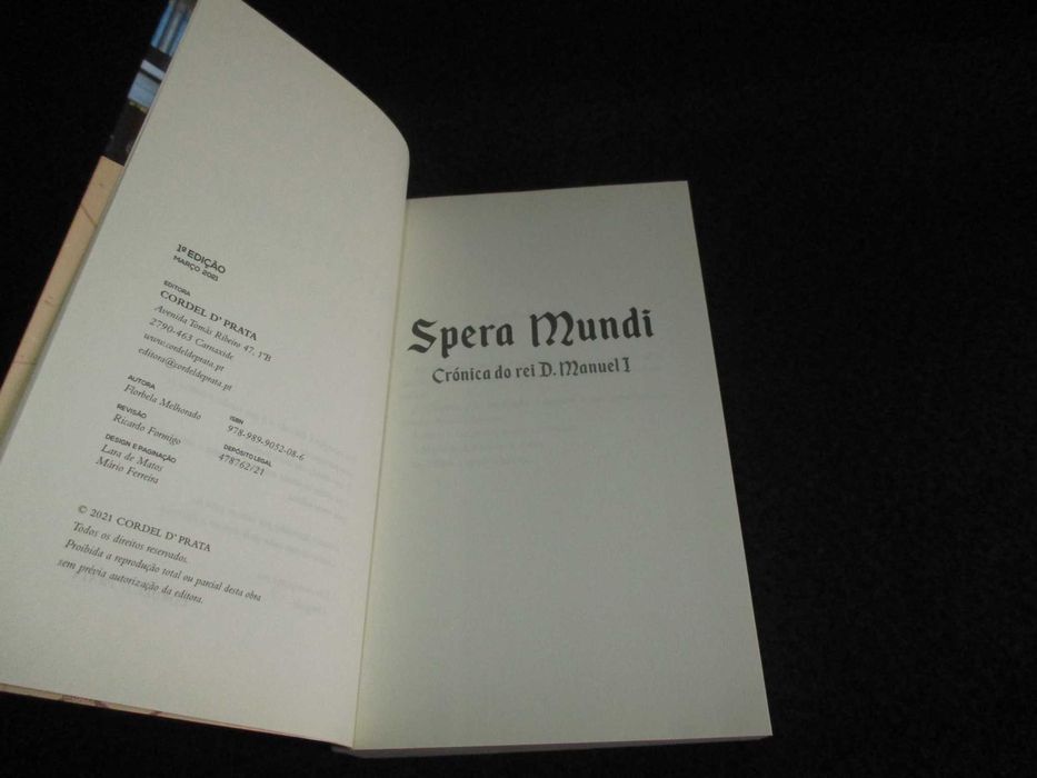 Livro Spera Mundi Crónica do Rei D. Manuel I Florbela Melhorado