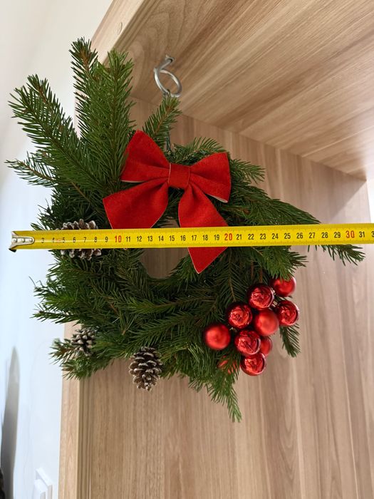 Wianek bożonarodzeniowy z gałązek świerkowych. Naturalny. Handmade.