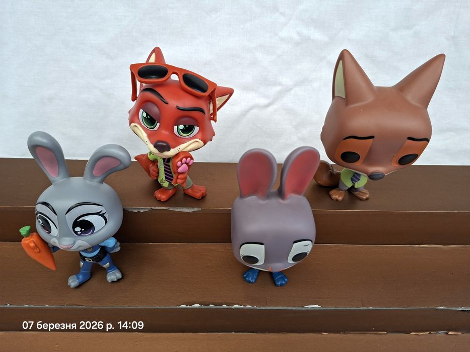 Фигурки поп Джуди Ник Зверополис Зоотрополис Зоотопия 2