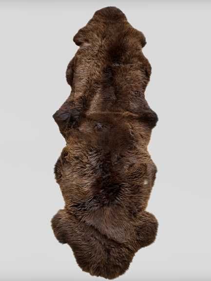 Skóry Dekoracyjne Owcze Dywanik z 2 Skór Brązowych