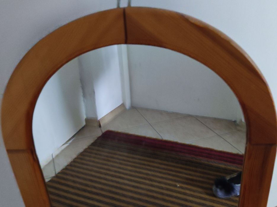 Lustro scienne w drewnianej ramie jak nowe