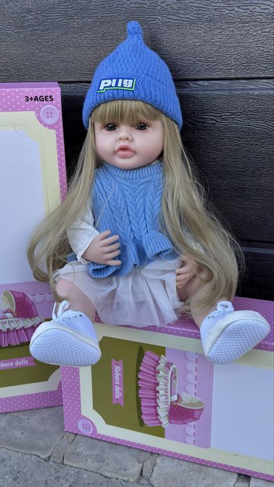 Гумова інтерактивна лялька ,реборн,кукла функціональна ,52 см