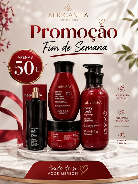 Conjunto nativa spa cereja rouger