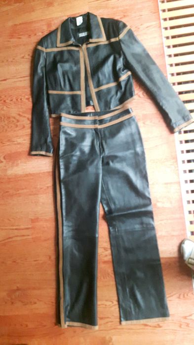 Komplet skórzany damski -piękny ,do noszenia też oddzielnie