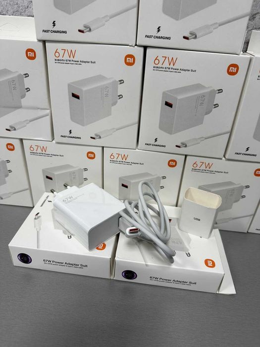 Зарядка швидка для Xiaomi Charge 67W + кабель 6А нова оригінал