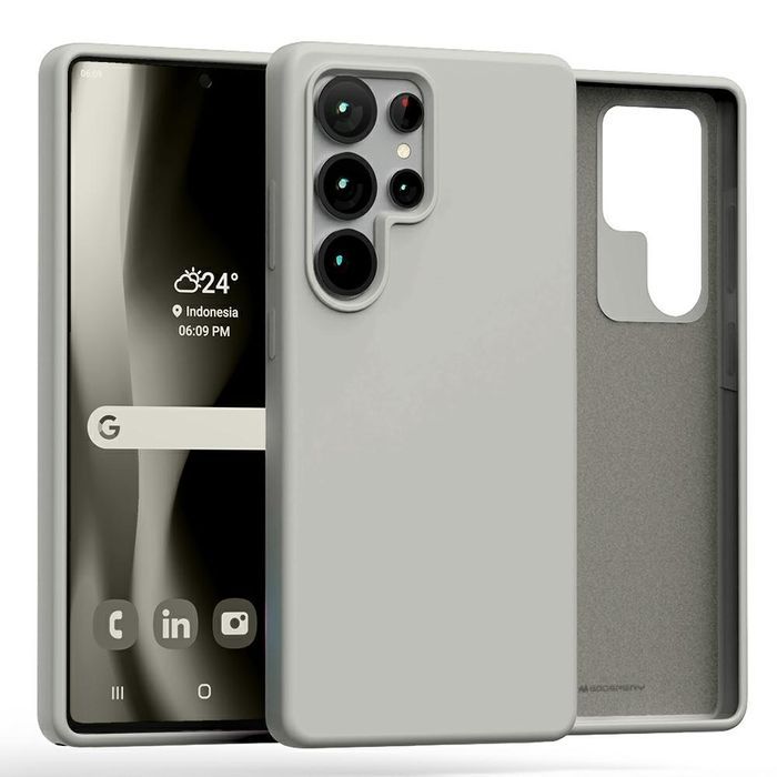 Etui do Galaxy S25 Ultra Mercury Silicone Case Obudowa beżowe