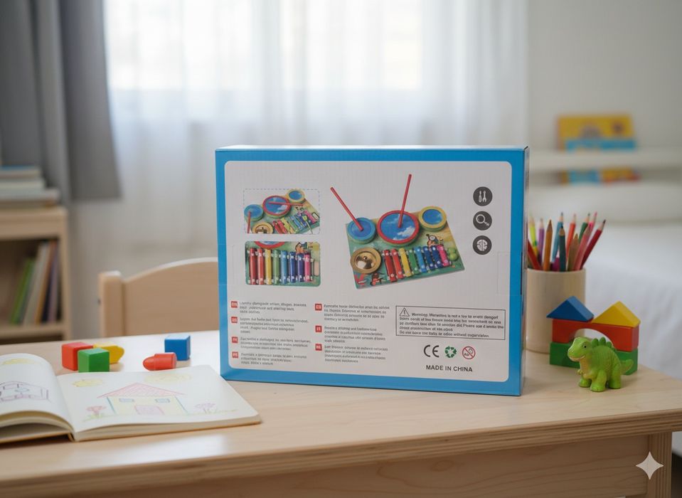 Cymbałki + bębenek – nowa zabawka muzyczna dla dzieci