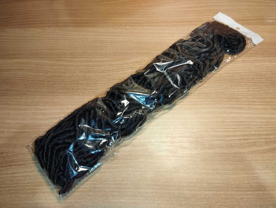 Peruka - Doczepki - Włosy - Treska - Czarne - 40 cm