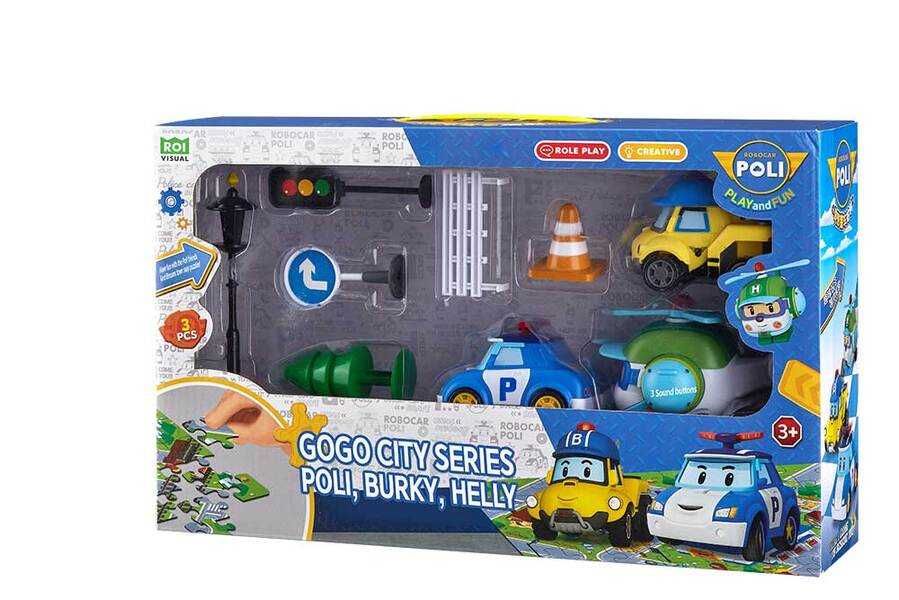 Robocar Poli Поли робокар набір GoGo Міська серія Полі Баккі Хеллі