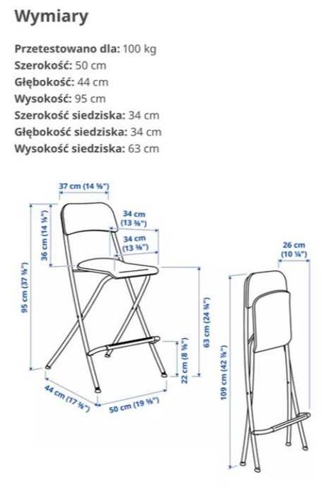 hokery Ikea składane