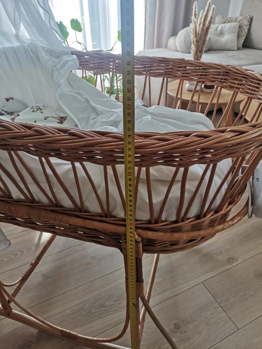 Przepiękny wiklinowy KOSZ MOJZESZA