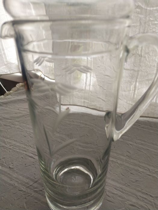 Стікляні кувшини,з візерунком200грв і стаканами